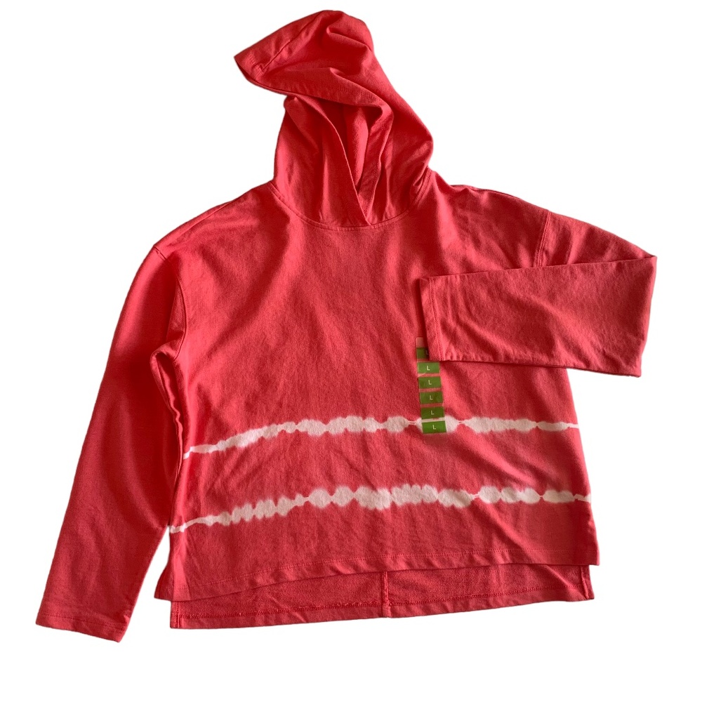 RBX Pink Tie Dye Pullover Hoodie Sz L